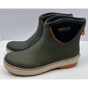 DRYSHOD MEN'S SLIPNOT ANKLE HI DECK BOOTS - SOFT TOE Size 11.5 Waterproof Used
